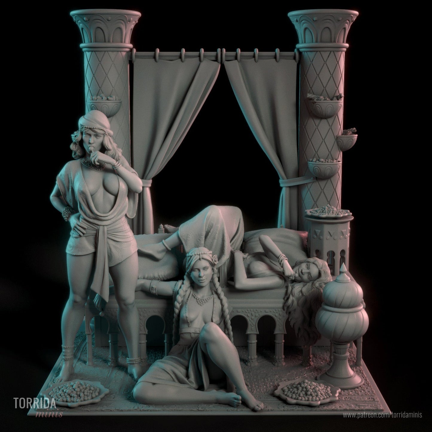 Sweet Harem Diorama - Torrida Minis - Dark Forge Arts