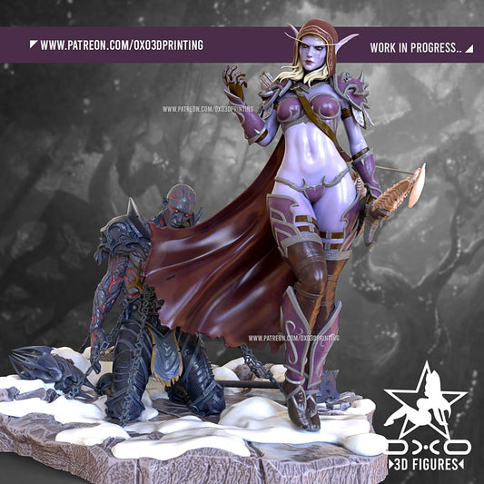 Sylvanas Windrunner and Bolvar Fordragon - OXO3D - Dark Forge Arts