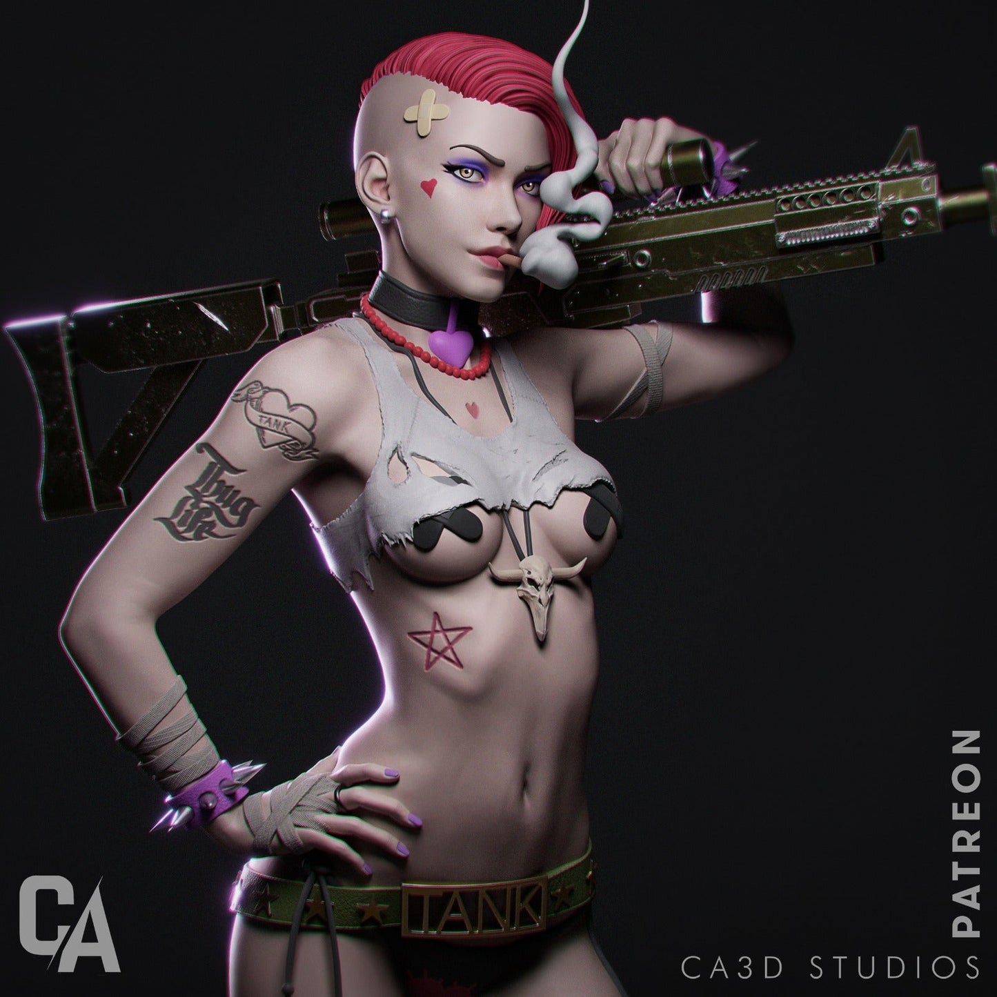 Tank Girl v2 - CA 3D Studios - Dark Forge Arts