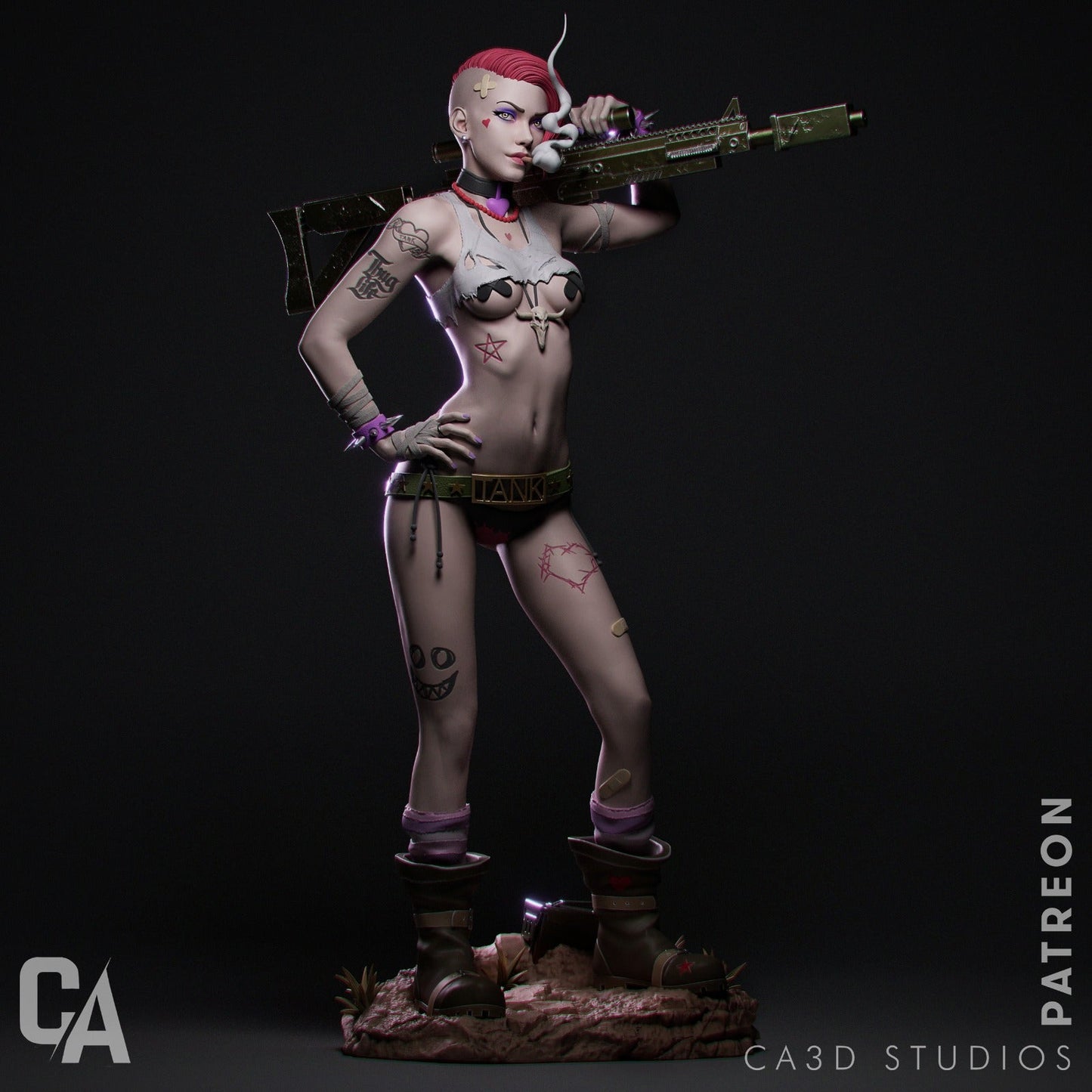 Tank Girl v2 - CA 3D Studios - Dark Forge Arts