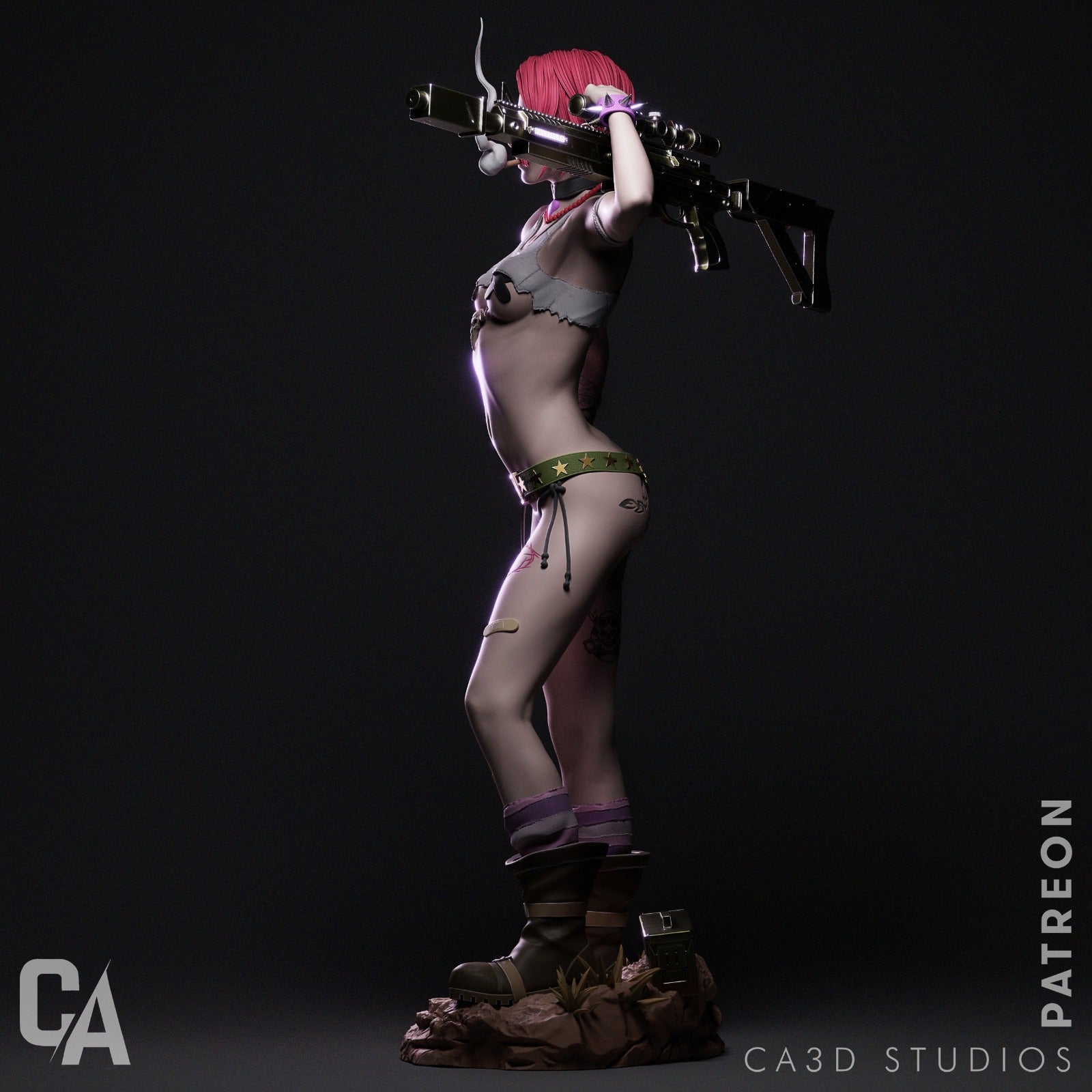 Tank Girl v2 - CA 3D Studios - Dark Forge Arts