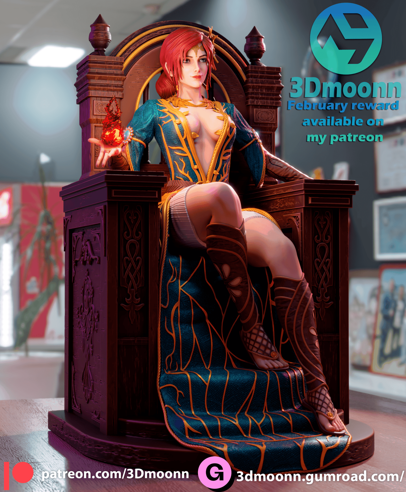 Triss Merigold - 3DMoonn - Dark Forge Arts