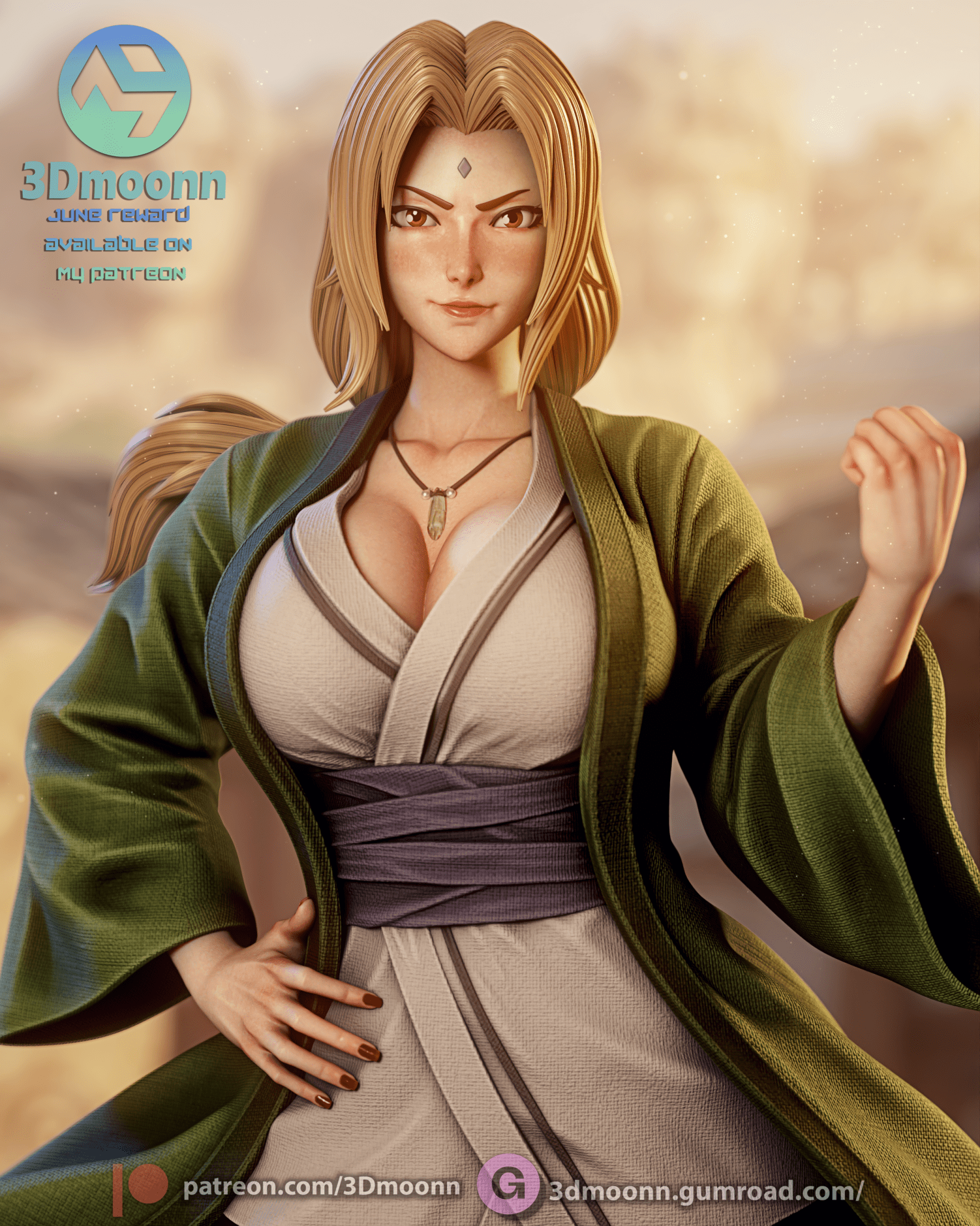 Tsunade Senju - 3DMoonn - Dark Forge Arts