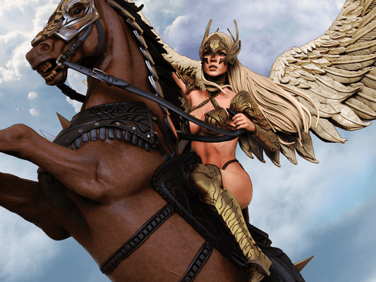 Valkyrie on horse - CA 3D Studios - Dark Forge Arts