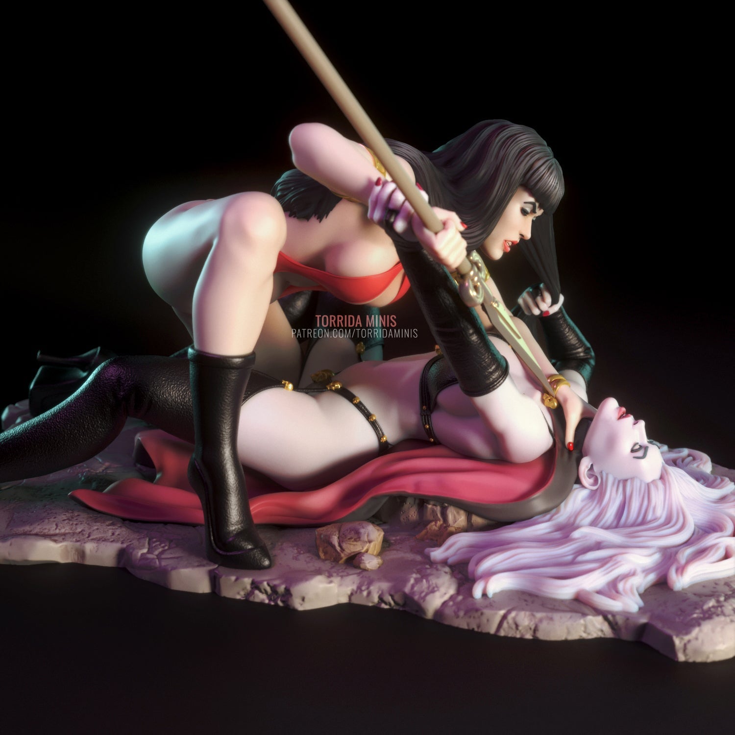 Vampirella Vs Lady Death - Torrida Minis - Dark Forge Arts