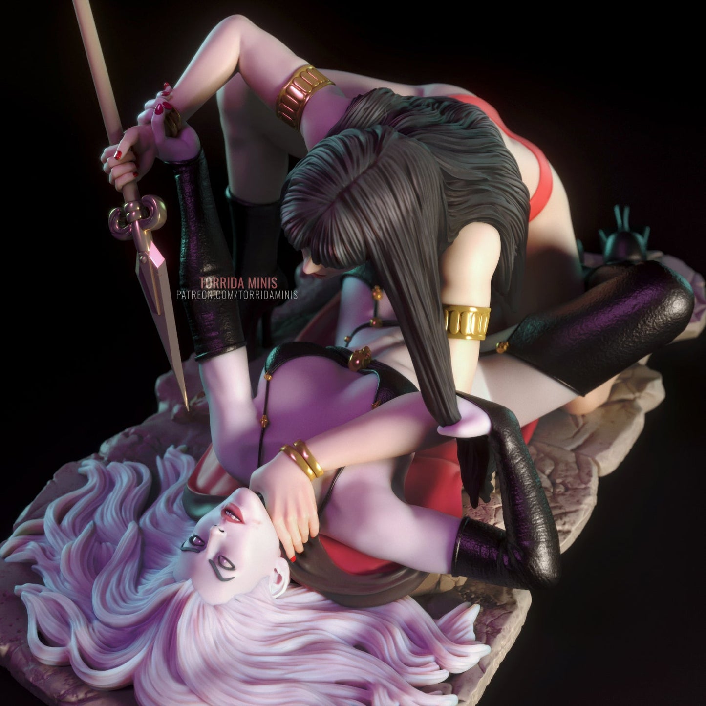 Vampirella Vs Lady Death - Torrida Minis - Dark Forge Arts