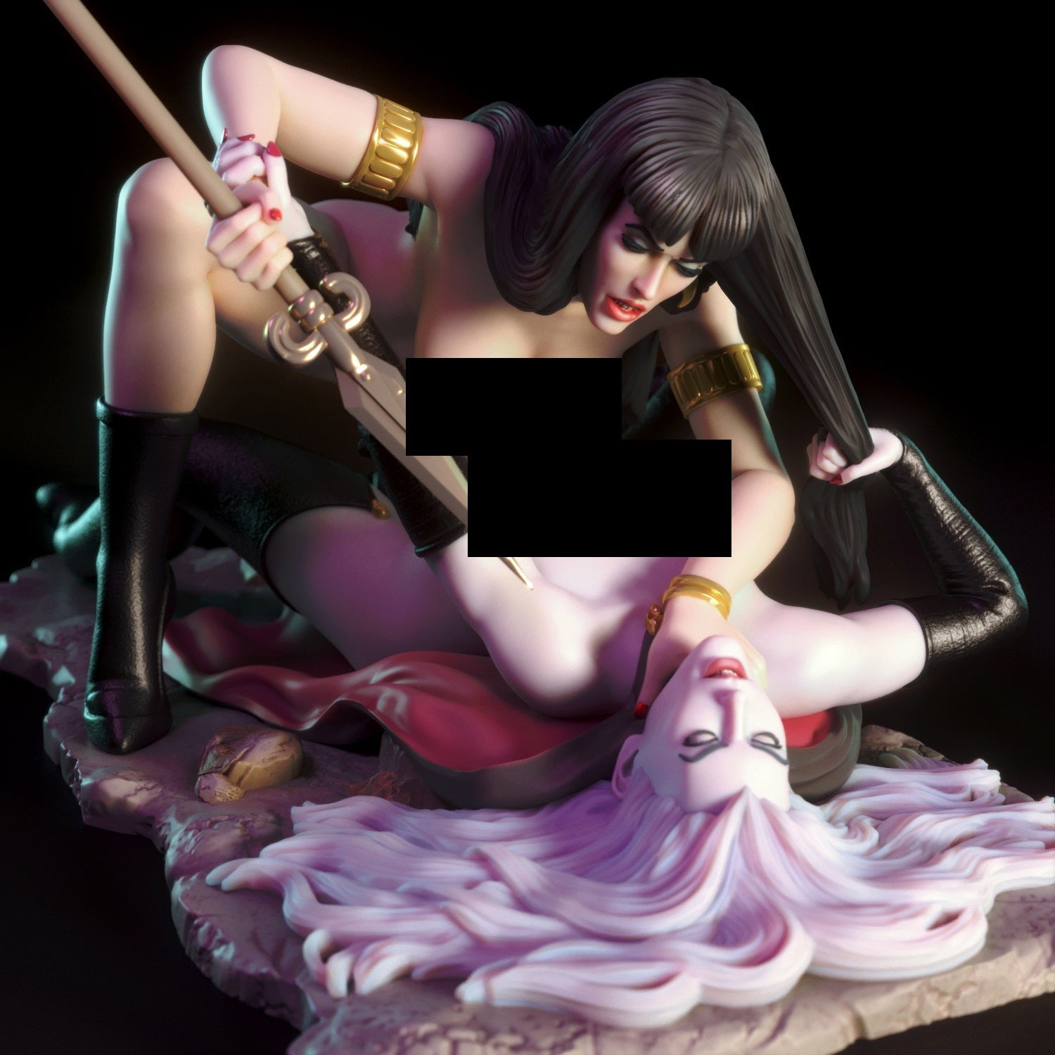 Vampirella Vs Lady Death - Torrida Minis - Dark Forge Arts