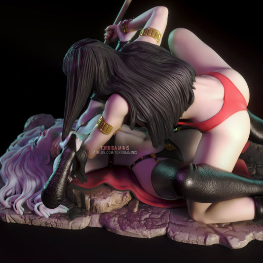 Vampirella Vs Lady Death - Torrida Minis - Dark Forge Arts