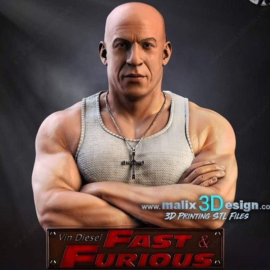 Vin Diesel Bust - Sanix3D - Dark Forge Arts